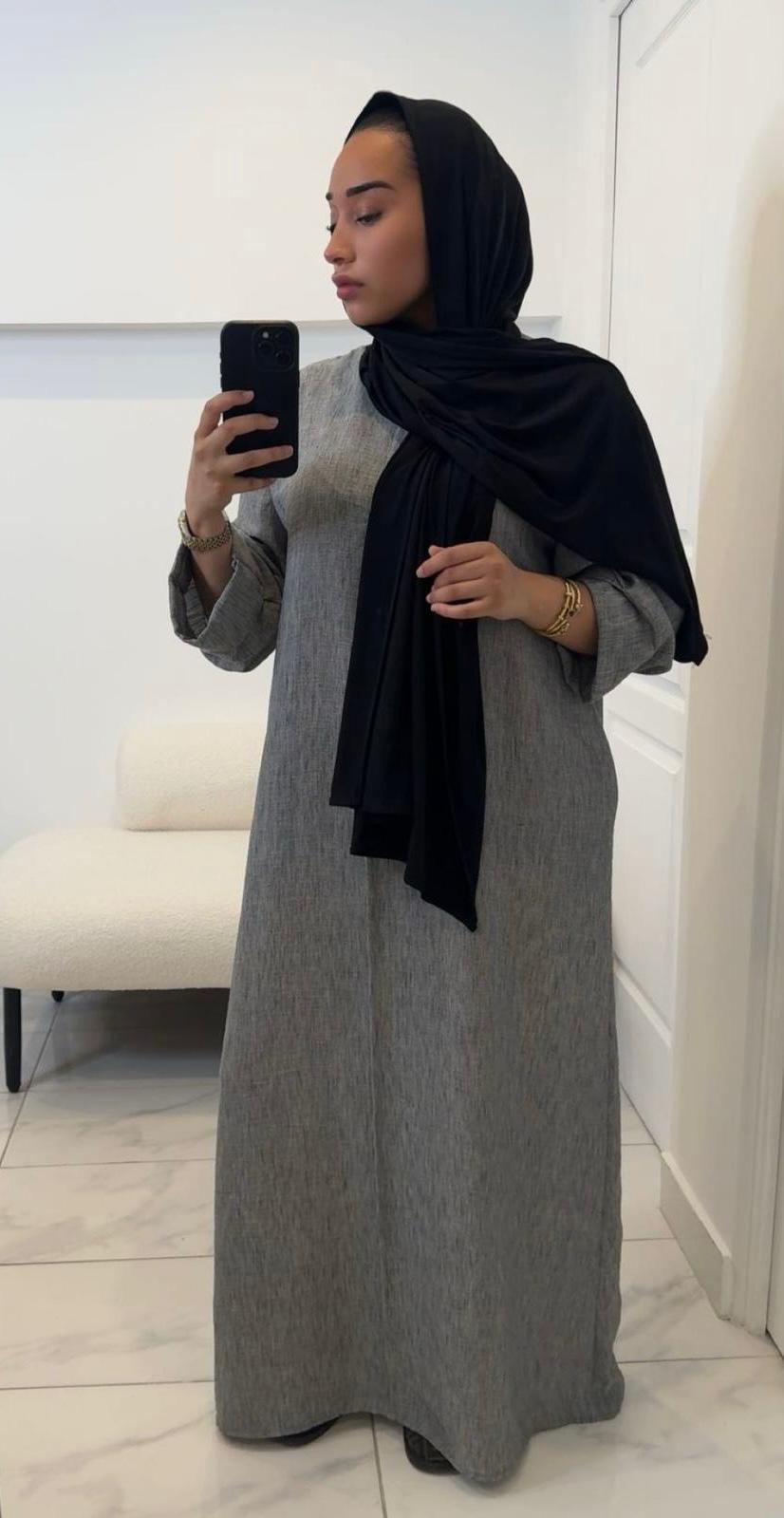 Abaya Grise